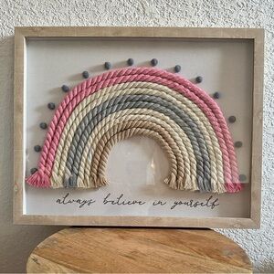 Rainbow Twist Quoted Framed Wall Art 20x20